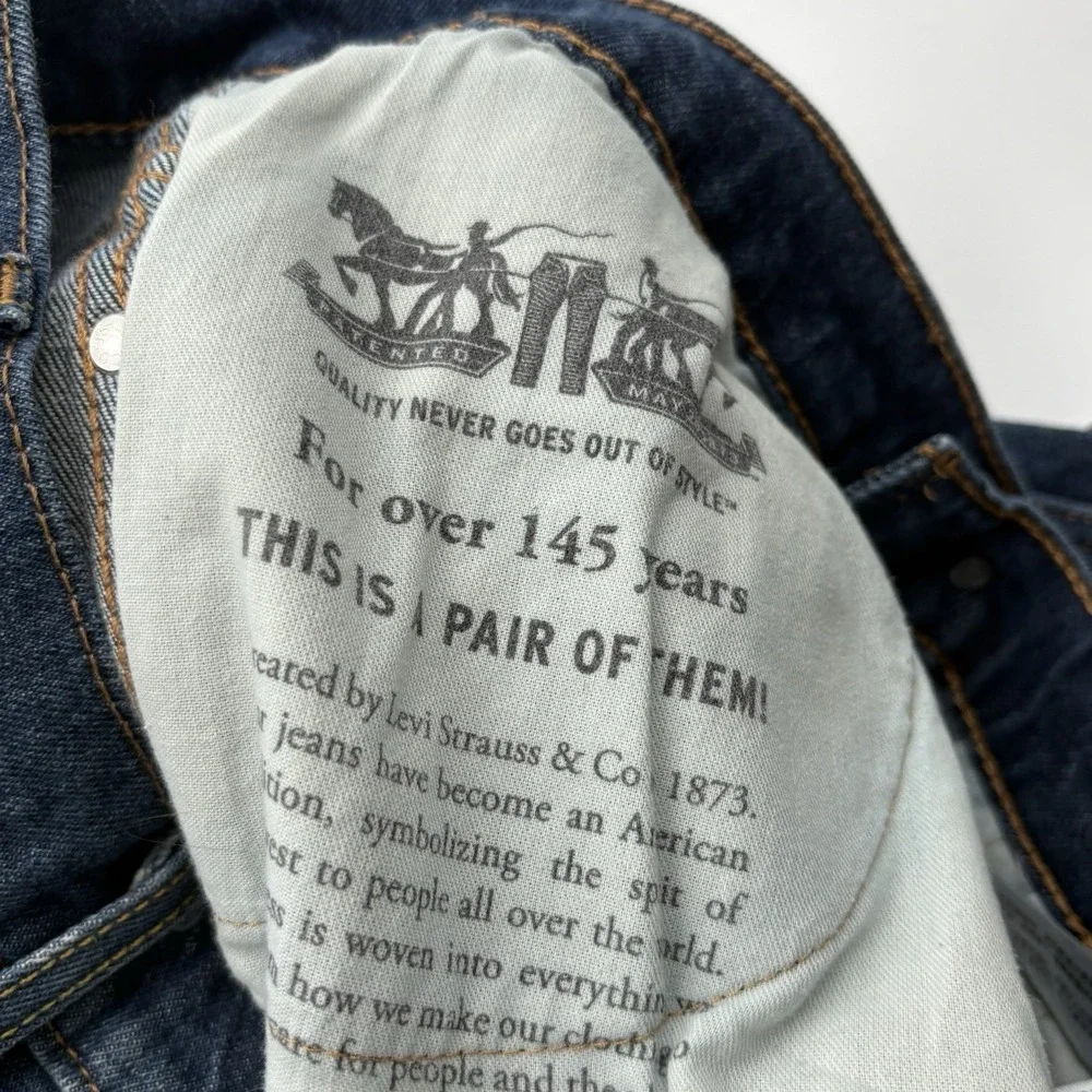 Levi's Strong Jeans Mens 34x34 Blue Western Fit Straight Leg Stretch 37681-0030